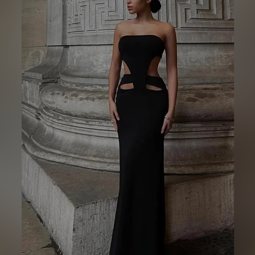 MESHKI | Marissa Strapless Maxi Dress - Black